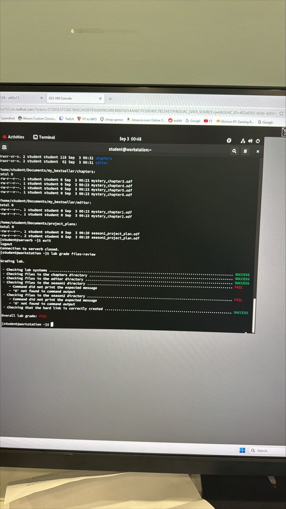 so i keep faliling this lab, and these are the two steps that it fails me on, has anyone found out why this is happing?