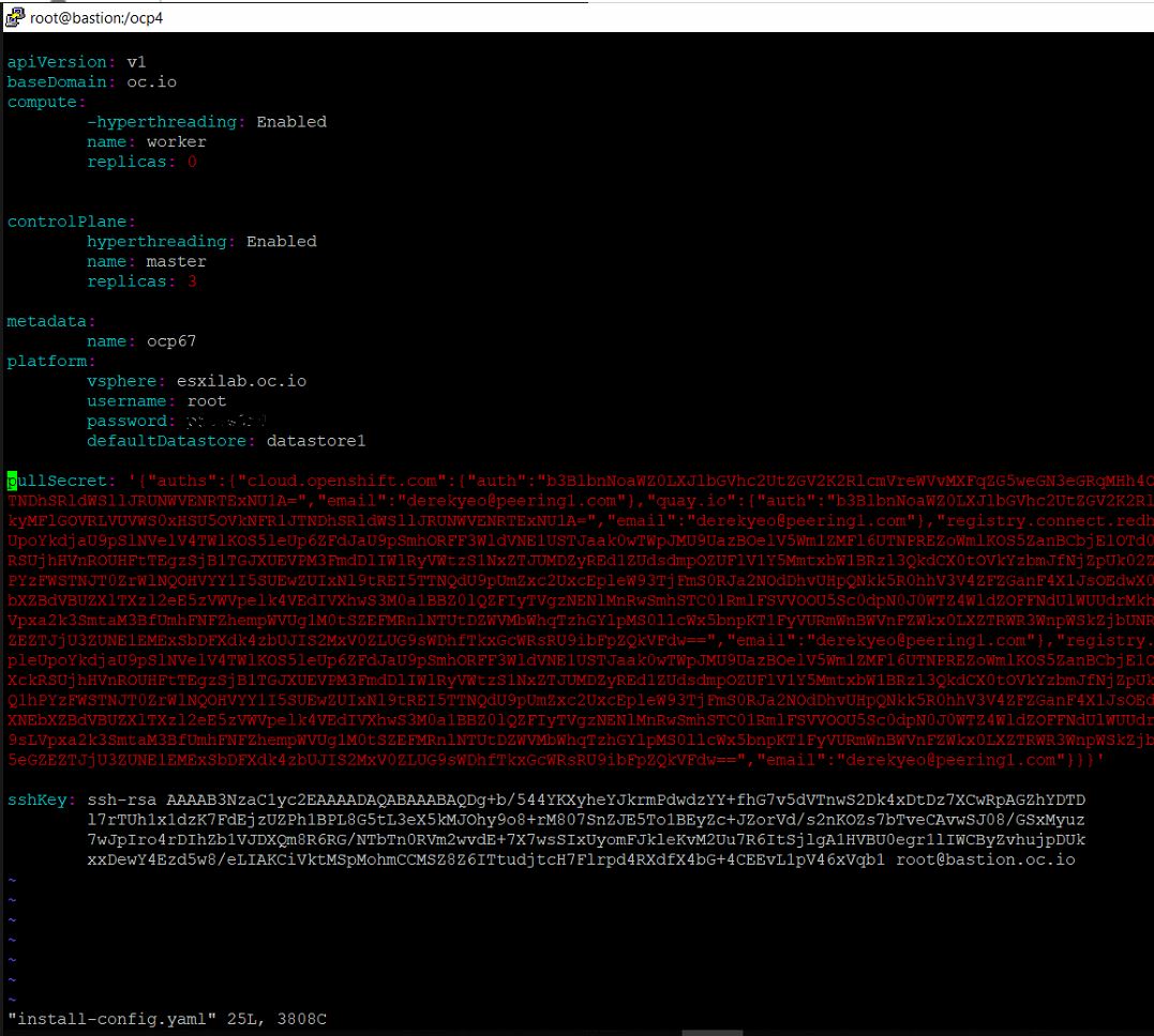 Solved Fail to create installconfig.yaml for Openshift Red Hat