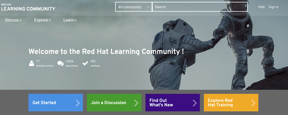 Red Hat Learning Community main navigation.png