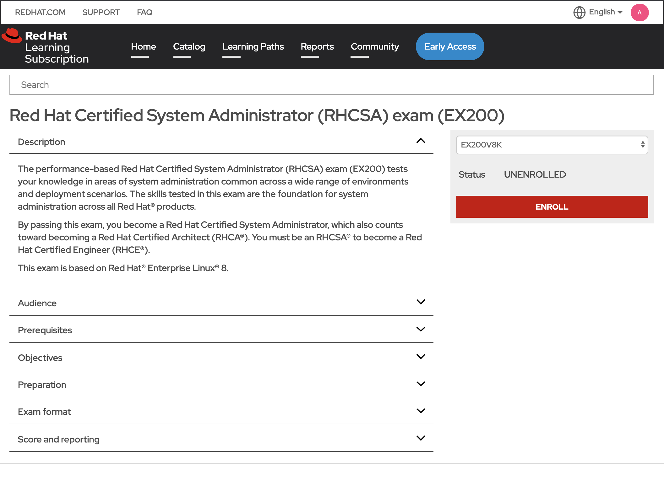 How to schedule exam - Red Hat Learning Community