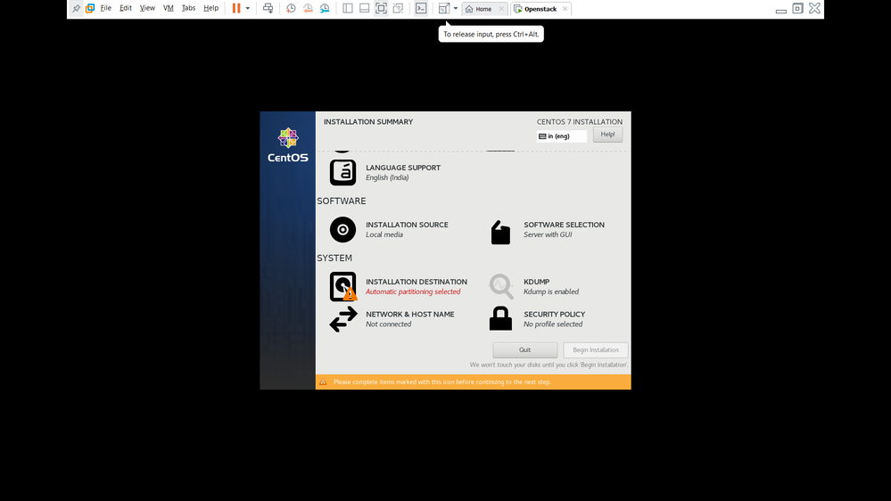 install Centos  - Step 4 (select Disk Paritioning )