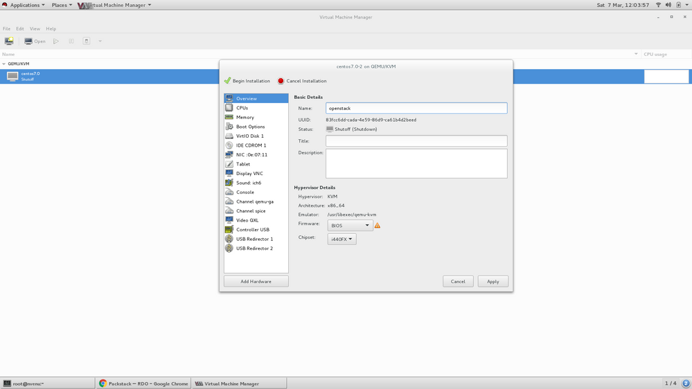 Creating VM in Virt-Manager - Step 7 ( Provide name to your virtual machine)