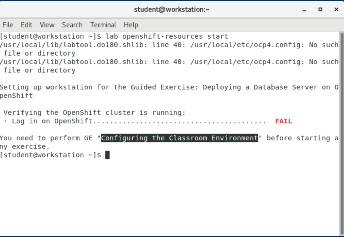 Solved DO180 ch06s04 lab fails to load Red Hat Learning Community