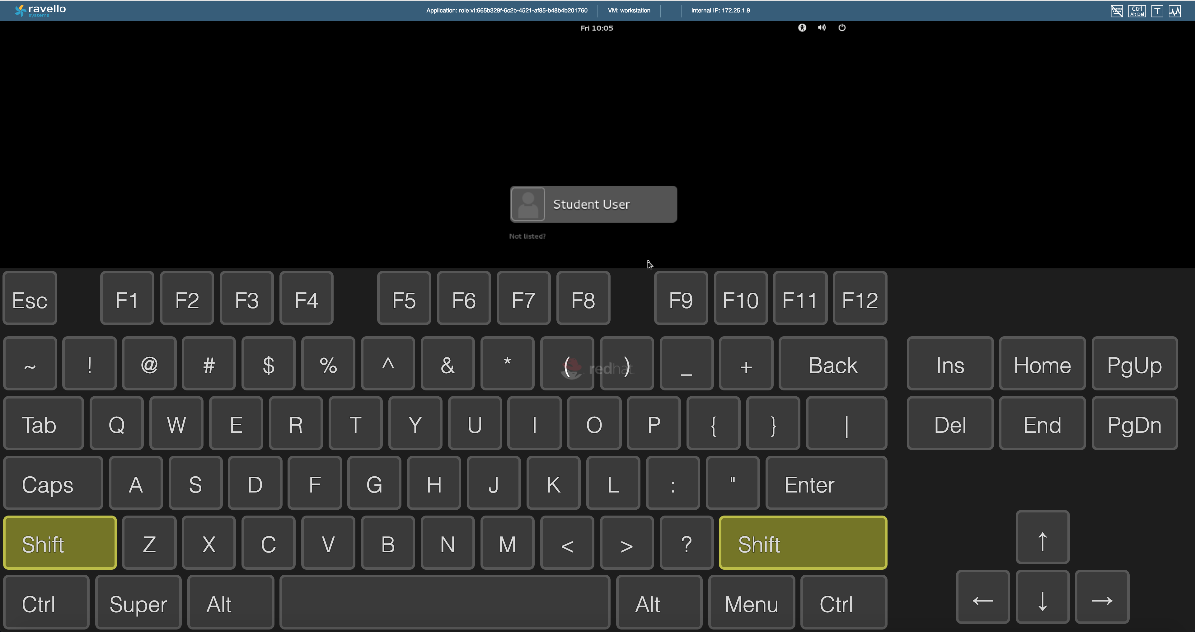 Solved Mac keyboard on workstation web console Red Hat Learning