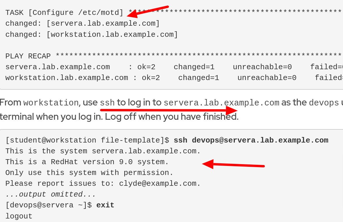 Solved Jinja2 template for motd Red Hat Learning Community
